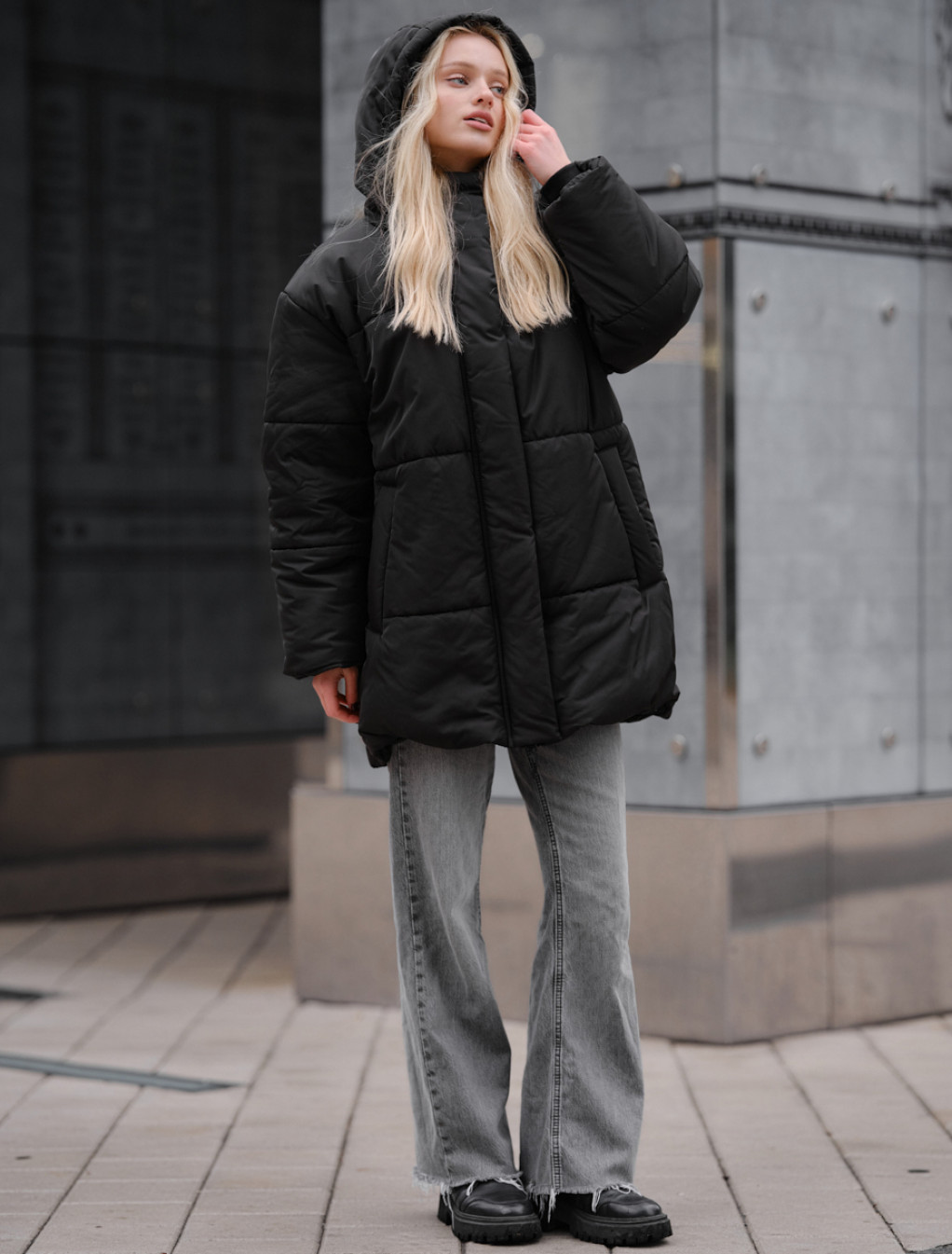 Geacă de iarnă de damă Staff di black