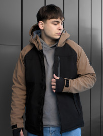 Geacă Staff soft shell lokk black & brown