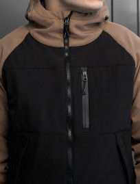 Geacă Staff soft shell lokk black & brown