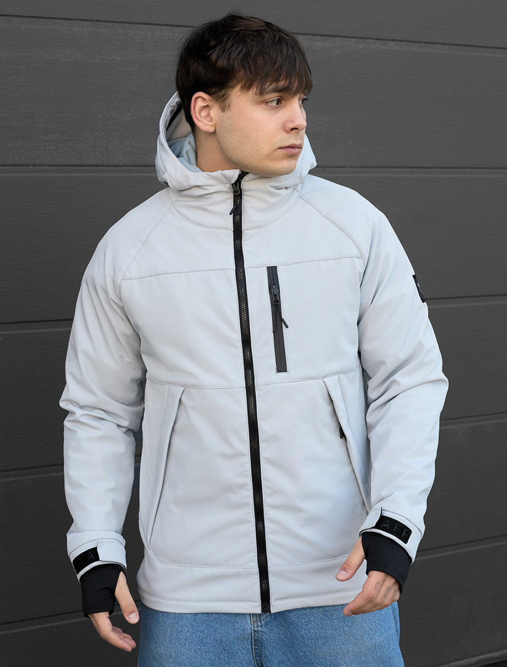 Geacă  Staff soft shell lokk light gray