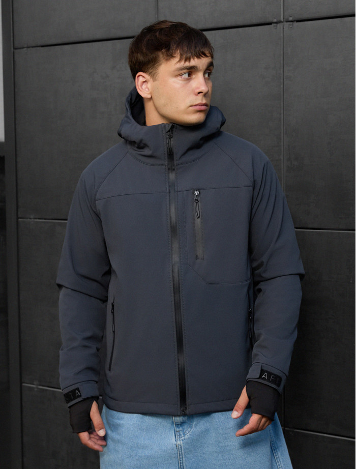Geacă Staff mei soft shell dark gray