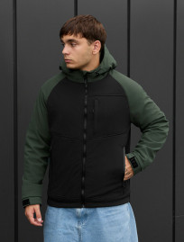 Geacă Staff soft shell cu black & khaki