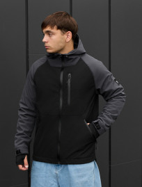 Geacă Staff bu soft shell dark gray & black