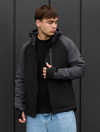 Geacă Staff bu soft shell dark gray & black