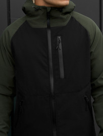 Geacă Staff bu soft shell khaki & black