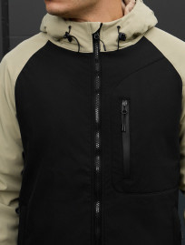 Geacă soft shell Staff re black & light olive