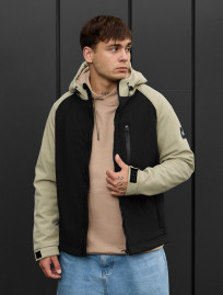 Geacă soft shell Staff re black & light olive