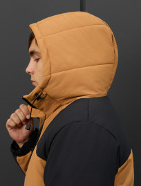 Geacă de iarnă Staff tund light brown & black