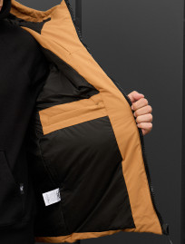 Geacă de iarnă Staff tund light brown & black