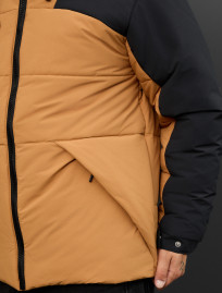 Geacă de iarnă Staff tund light brown & black