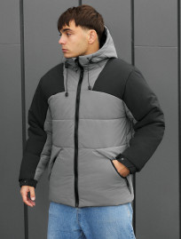 Geacă de iarnă Staff tund gray & black