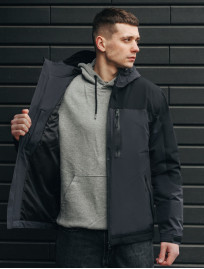 Geacă Staff geo black & gray