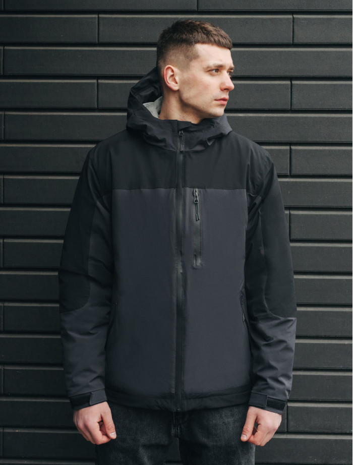 Geacă Staff geo black & gray