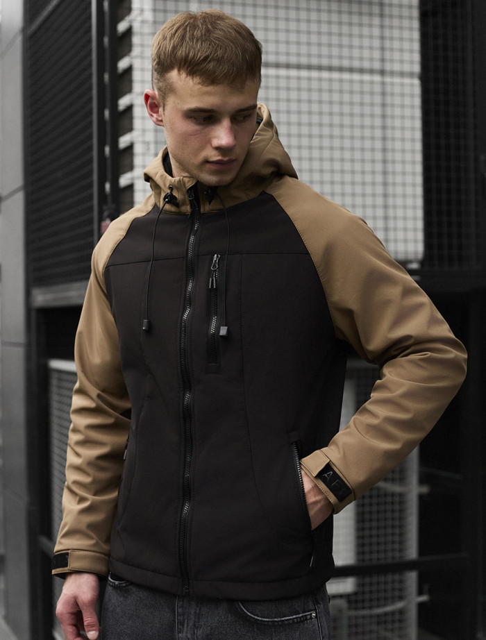 Geacă Staff di light brown & black