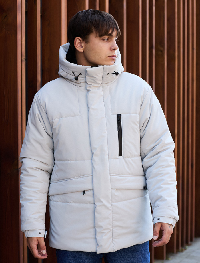 Geacă de iarnă Staff nex light gray