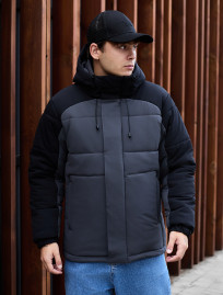 Geacă de iarnă Staff ho black & gray