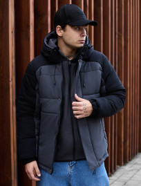 Geacă de iarnă Staff ho black & gray