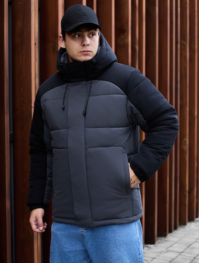 Geacă de iarnă Staff ho black & gray