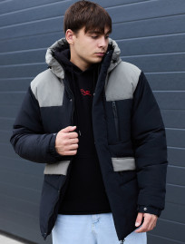 Geacă de iarnă Staff nex black & gray