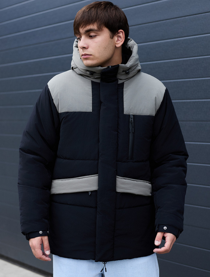 Geacă de iarnă Staff nex black & gray