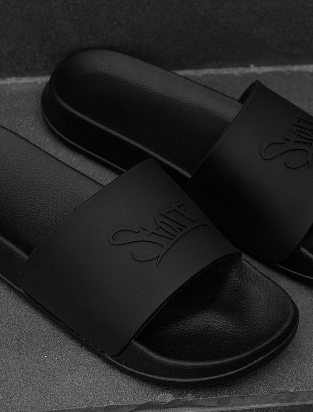 Papuci Staff Staff all black logo