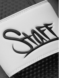 Papuci Staff white & black logo