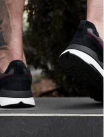 Adidași Staff black & dark gray & red