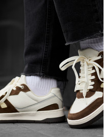 Adidași Staff white & brown