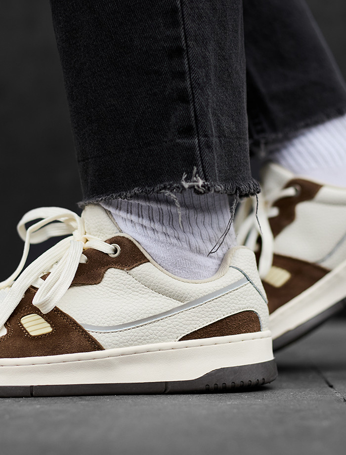 Adidași Staff white & brown