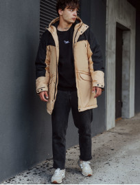 Parka de iarnă Staff sta beige & black