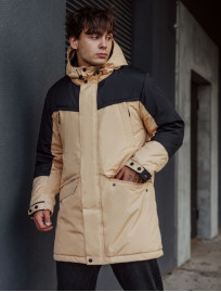 Parka de iarnă Staff sta beige & black