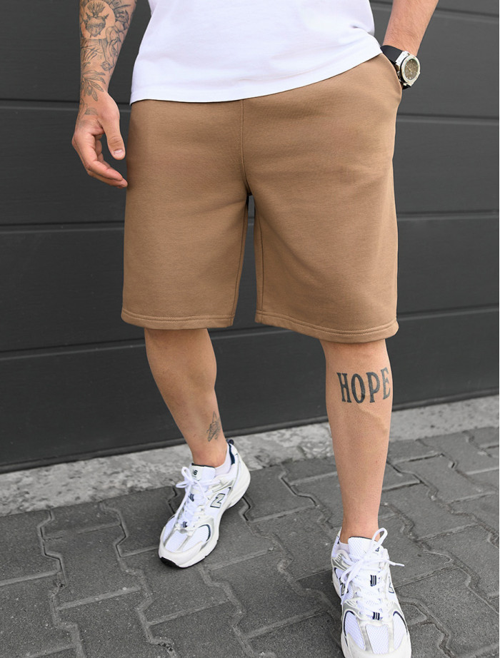 Pantaloni scurți tricotați Staff nes brown