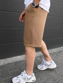 Pantaloni scurți tricotați Staff nes brown