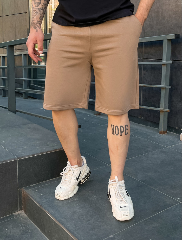 Pantaloni scurți tricotați Staff nes brown