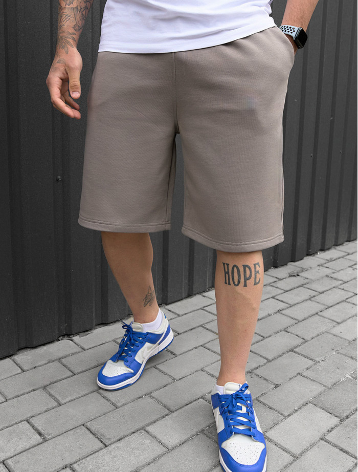 Pantaloni scurți tricotați Staff nes gray