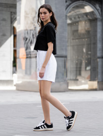 Pantaloni scurți de damă Staff white oversize
