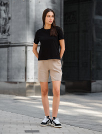 Pantaloni scurți Staff beige oversize