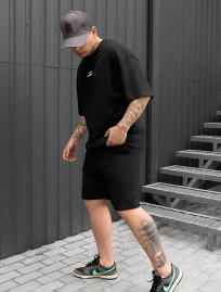 Set de vară tricou + pantaloni scurți Staff no black oversize