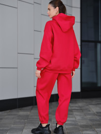 Costum de trening de damă Staff dix red fleece oversize
