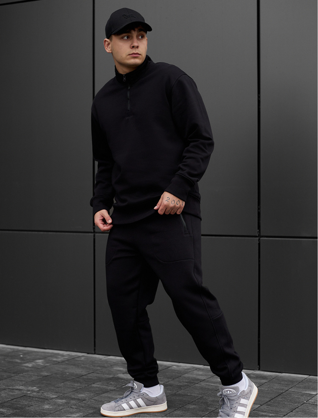 Costum de trening Staff tap black fleece