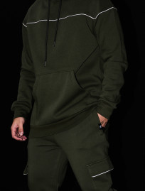 Costum de trening Staff col khaki cargo cant fleece
