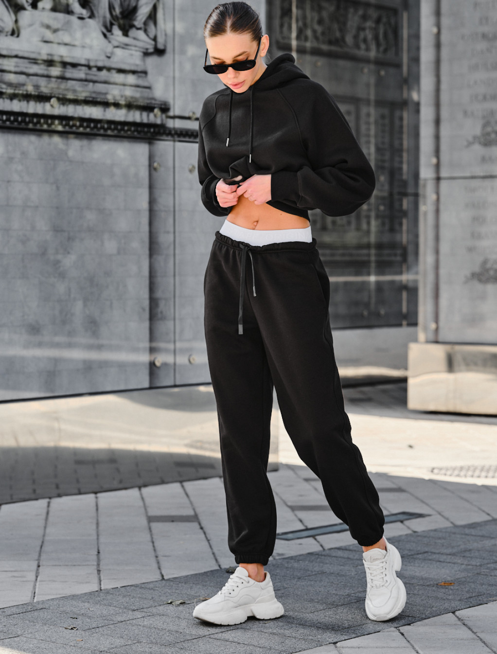 Pantaloni de trening de damă Staff lar black fleece