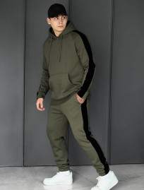Costum de trening Staff lo khaki & black fleece