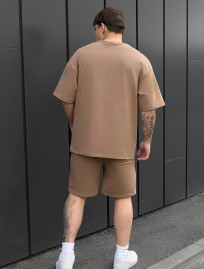 Set de vară tricou + pantaloni scurți Staff no brown oversize