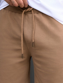 Pantaloni scurți tricotați Staff brown logo