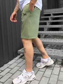 Pantaloni scurți tricotați Staff green logo