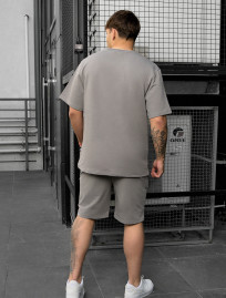 Set de vară tricou + pantaloni scurți Staff ra gray oversize