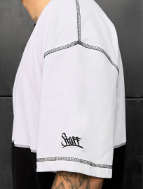 Tricou Staff bli black & white oversize