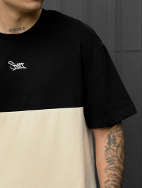 Tricou Staff black & milk logo oversize