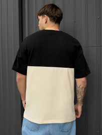 Tricou Staff black & milk logo oversize